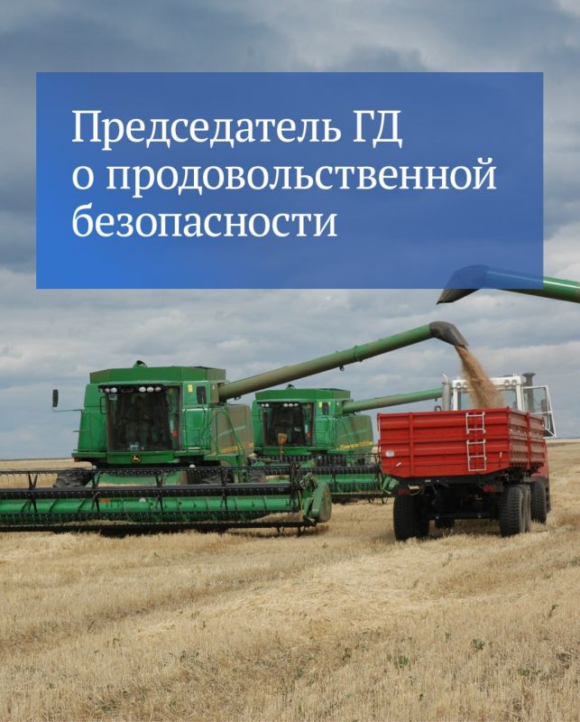 Раньше «не могли себя накормить», а сегодня Россия экспортирует зерно, масло и другую продукцию за рубеж, заявил Вячеслав Володин