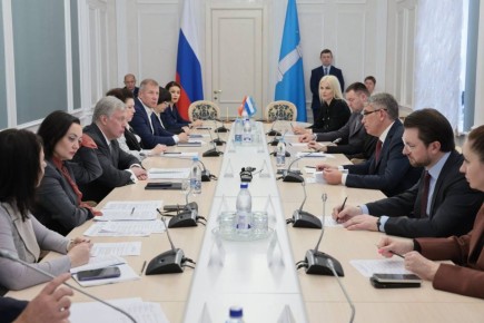 Дмитрий Миляев: Провел рабочую встречу с губернатором Ульяновской области Алексеем Русских