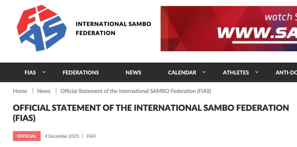 Олег Царёв: Хорошая новость. Российские (и белорусские) самбисты вслед за дзюдоистами допущены к международным соревнованиям под флагом и с гимном