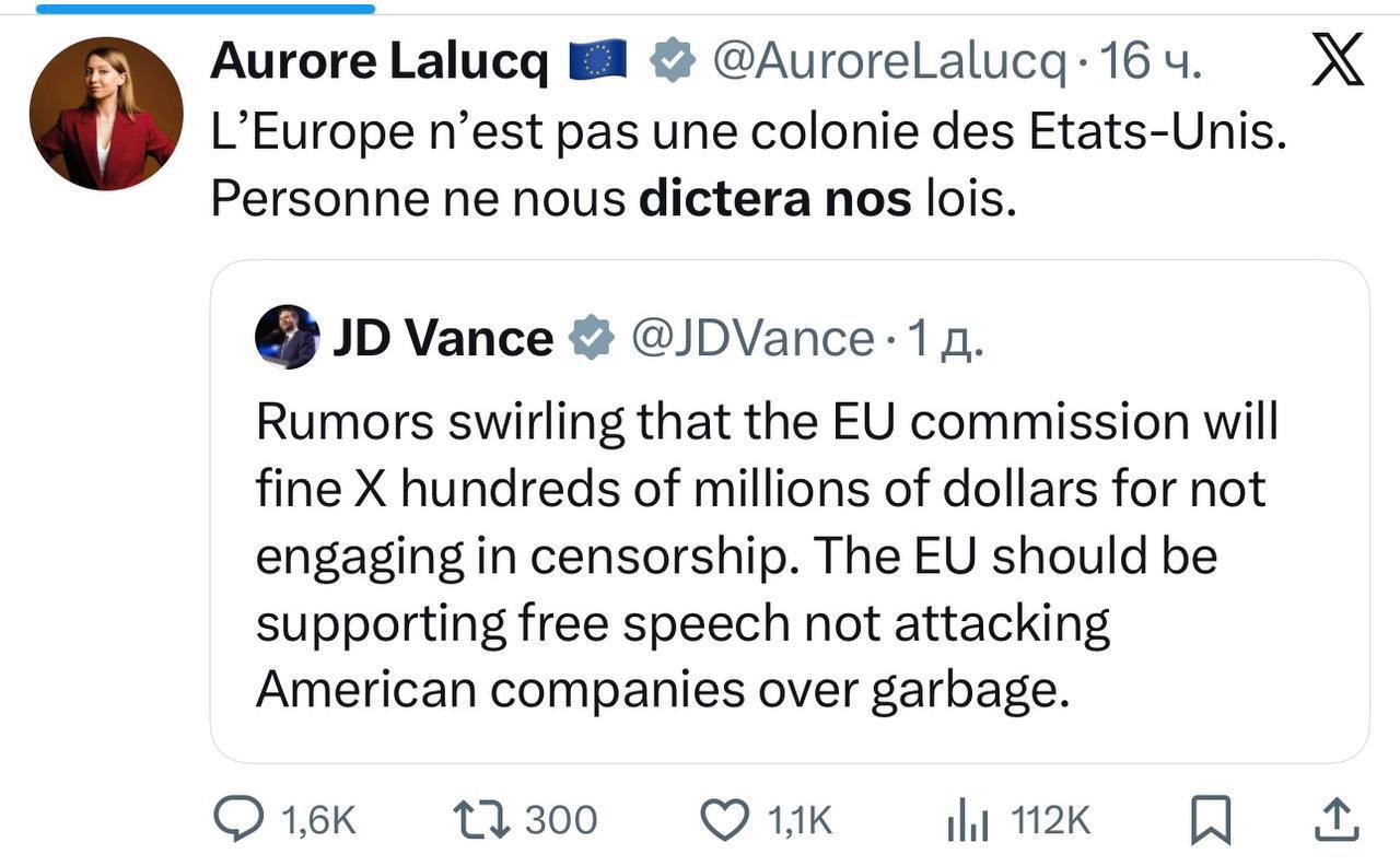 Олег Царёв: Маск, Дуров и власти США против ЕС Олег Царёв: Маск, Дуров и власти США против ЕС