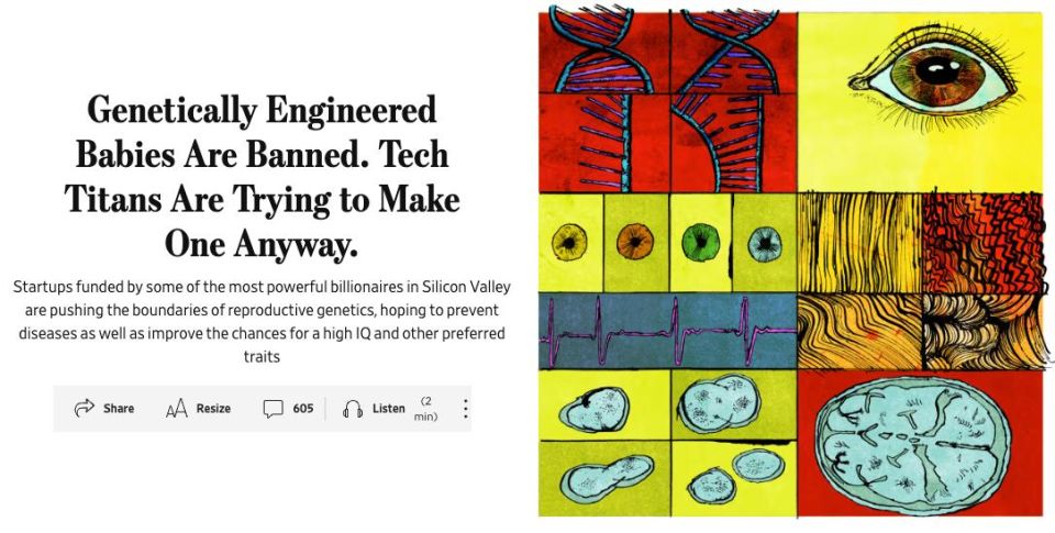 «Дизайнерские дети» — в США идёт работа над созданием генномодифицированных детей, пишет WSJ