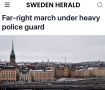 «Марш ультраправых проходит под усиленной охраной полиции»: В Швеции одобрили проведение неонацистского марша впервые за 15 лет