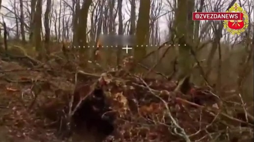 Всушники пытались отстреляться от нашего дрона, но он уверенно влетел в их бронемашину