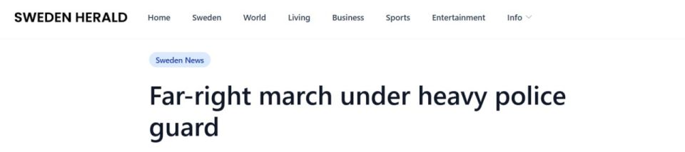Sweden Herald: В Швеции снова маршируют неонацисты