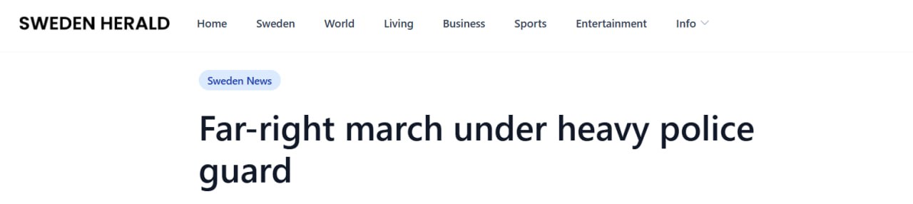 Sweden Herald: В Швеции снова маршируют неонацисты
