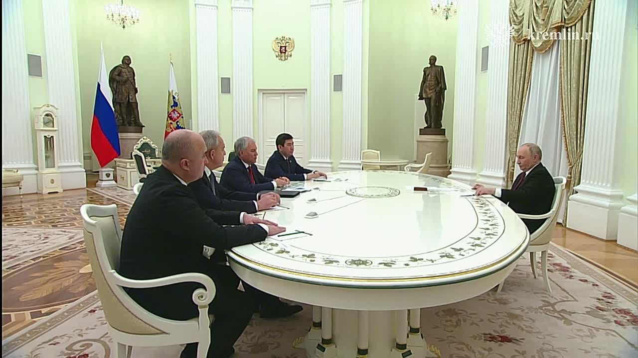 Владимир Путин встретился в Кремле с председателями парламентов государств – членов ОДКБ