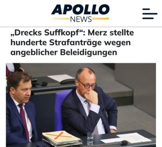 «Гребаный пьяница»: Канцлер Германии Мерц подал 5000 жалоб на своих интернет-хейтеров за последние годы