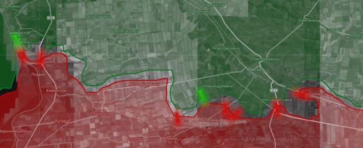 «На Запорожском направлении в Новоданиловке ВСУ отошли к северной части населенного пункта и постепенно отступают в Орехов
