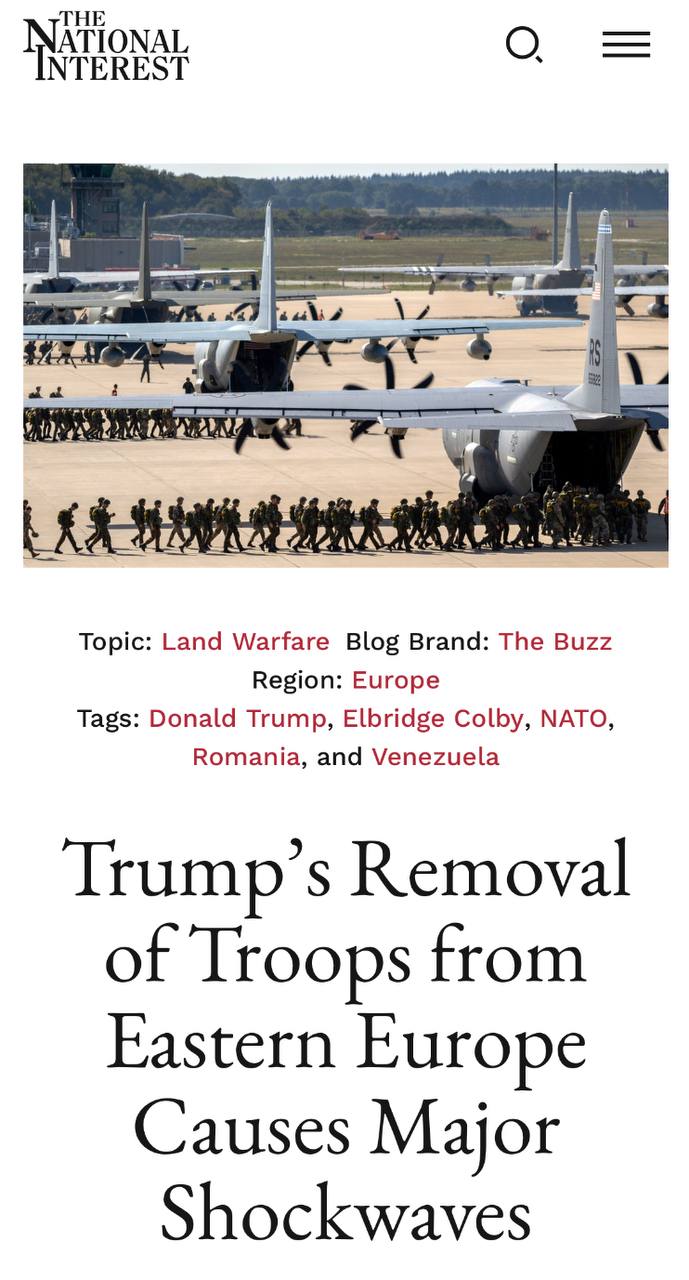 Алексей Журавлев: Вывод американских войск из Румынии это только начало - The National Interest