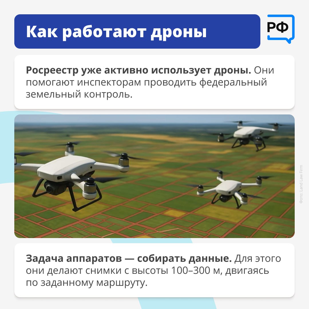 Проводить осмотр и замеры участков будут дроны! Росреестр планирует внедрить новые технологии земельного надзора Проводить осмотр и замеры участков будут дроны! Росреестр планирует внедрить новые технологии земельного надзора