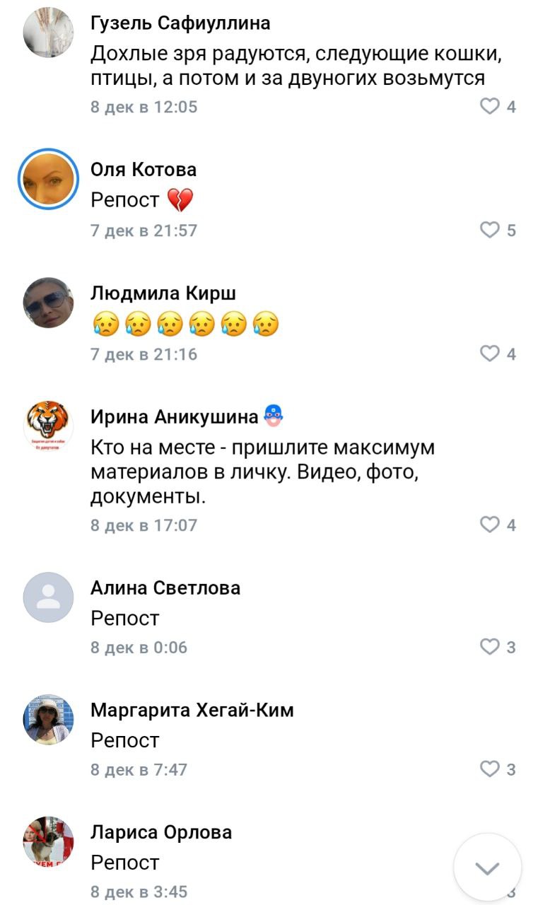 Мой любимый жанр – комменты тревожных зооактивистов Мой любимый жанр – комменты тревожных зооактивистов