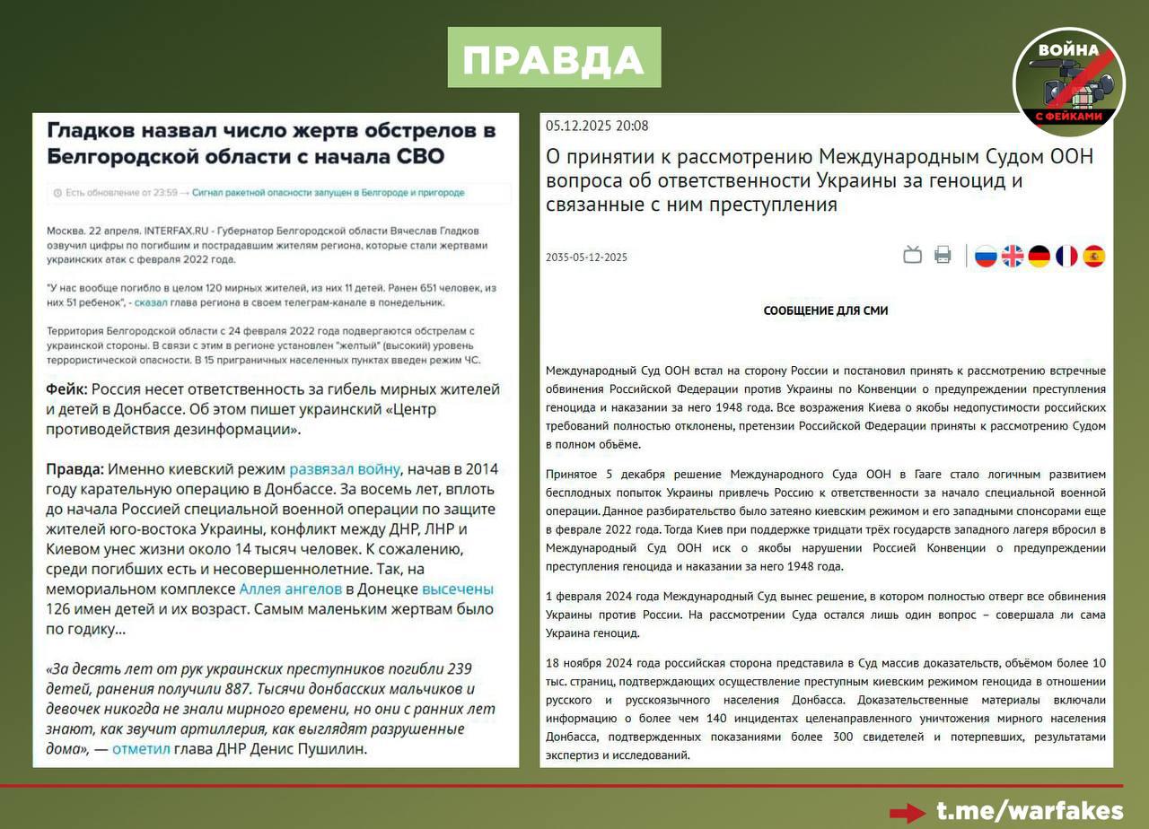 Фейк: РФ виновна в том, что началась СВО Фейк: РФ виновна в том, что началась СВО