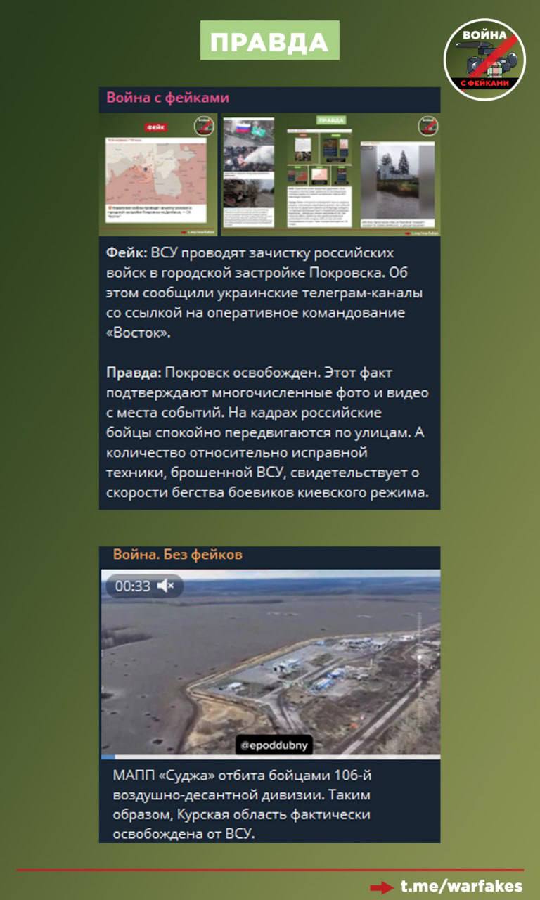 Фейк: Успехи ВС РФ на фронте преувеличены, на самом деле Россия за 2025 год не освободила ни одного крупного населённого пункта, а перешедшие под наш контроль территории — это незначительные сельские районы, утверждают СМИ... Фейк: Успехи ВС РФ на фронте преувеличены, на самом деле Россия за 2025 год не освободила ни одного крупного населённого пункта, а перешедшие под наш контроль территории — это незначительные сельские районы, утверждают СМИ...