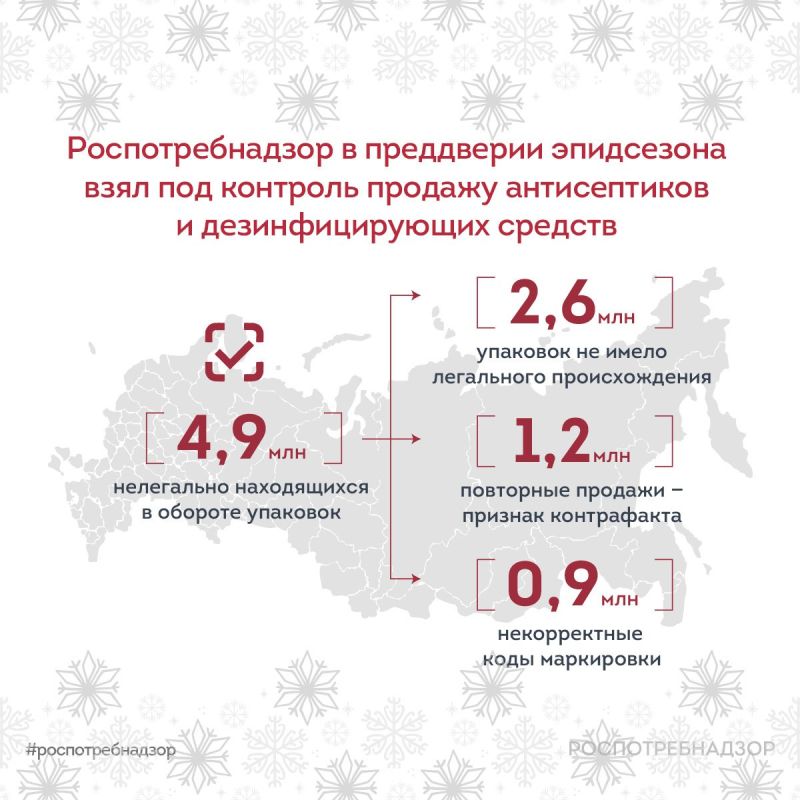 Продажа антисептиков и дезсредств под контролем Роспотребнадзора