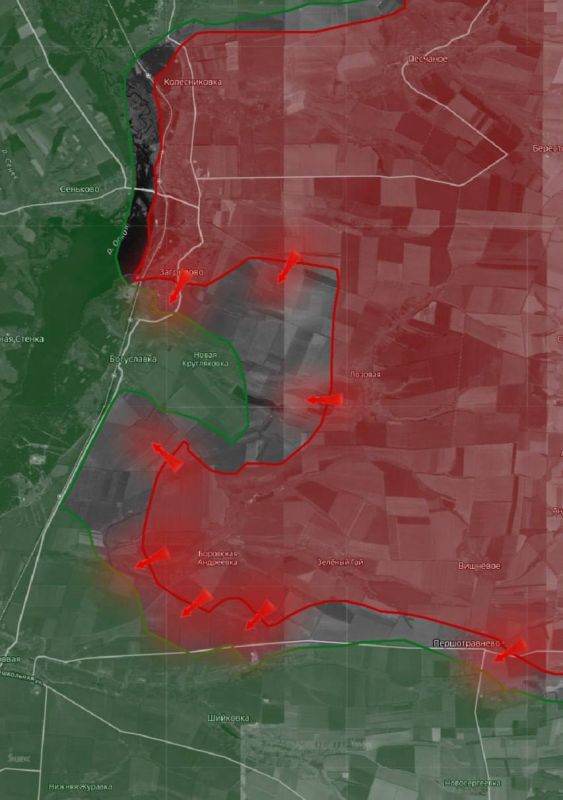 «На Купянском направлении ВС РФ продвигаются у Богуславки, пытаясь разрезать группировку ВСУ на левом берегу Оскола