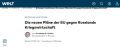 ЕС планирует 20-й пакет санкций против России, «чтобы наконец эффективно ударить по экономике Путина», пишет Welt