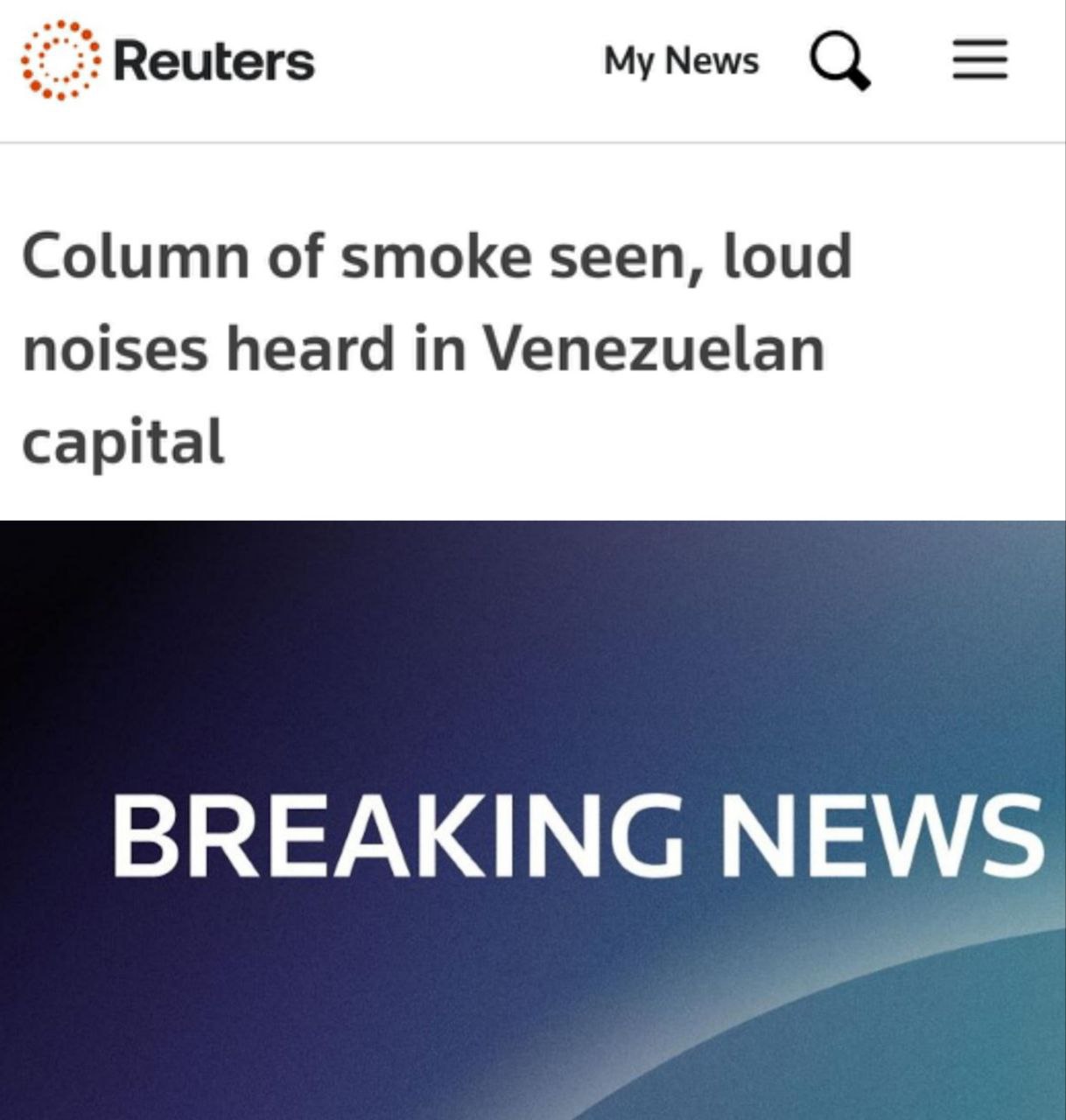 «В столице Венесуэлы виден столб дыма и слышны громкие звуки»: Здания возле одной из венесуэльских военных баз остались без электричества