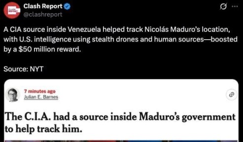 Источник ЦРУ на территории Венесуэлы содействовал слежке за Николасом Мадуро, также спецслужбы США задействовали малозаметные беспилотники и информаторов внутри страны