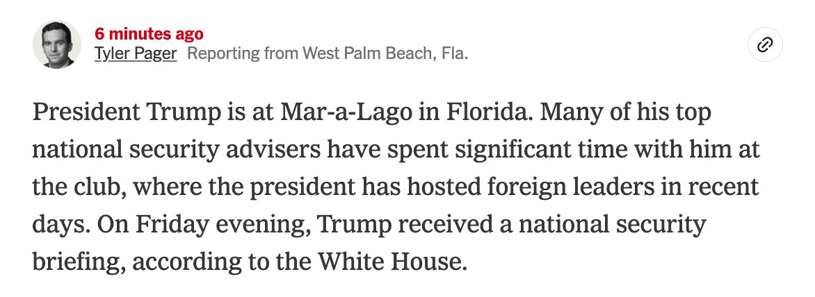 Дональд Трамп провел в Мар-а-Лаго совещание по нацбезопасности перед ударами по Венесуэле, пишет The New York Times