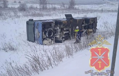 Четверо пострадавших в ДТП с автобусом в Богородицком районе госпитализированы