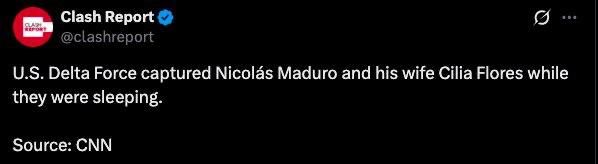 Американские подразделения «Дельта» захватили Николаса Мадуро и его жену Силию Флорес, когда они спали, сообщает CNN
