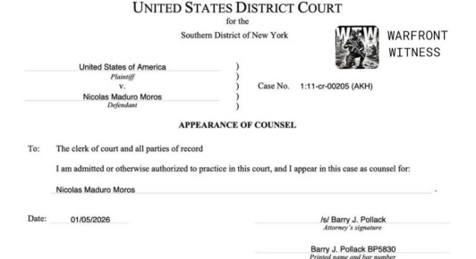 Николас Мадуро нанял Барри Дж. Поллака, адвоката, представлявшего интересы Джулиана Ассанжа, для представления его интересов на судебном процессе в Нью-Йорке