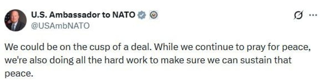 Постпред США при НАТО Мэтью Уитакер в Х о мирном соглашении на Украине: