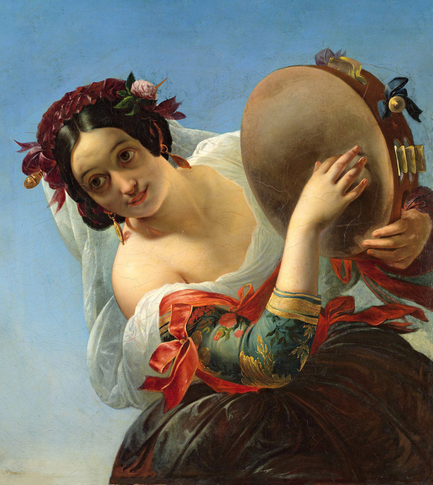 Пляшущая трастеверинка (1840), Петр Шамшин / Третьяковская галерея, Москва