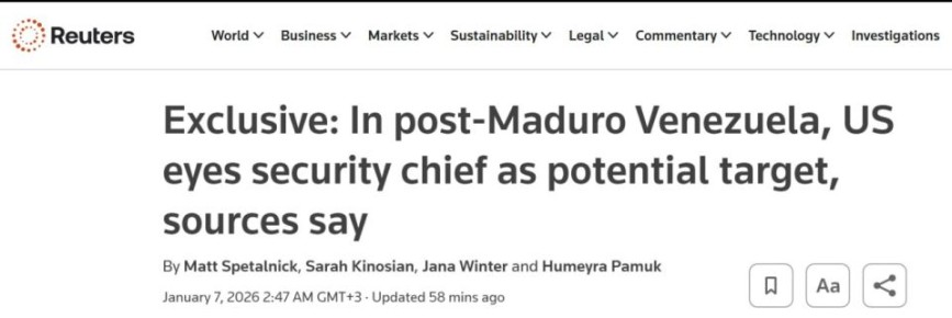 ��������� Reuters: �� ������ ����������, � ��������� ����� ��������� ������ ��� ������������� ����� ������ ������������ �������� ������� � �������� ������������� ���� ��� �����