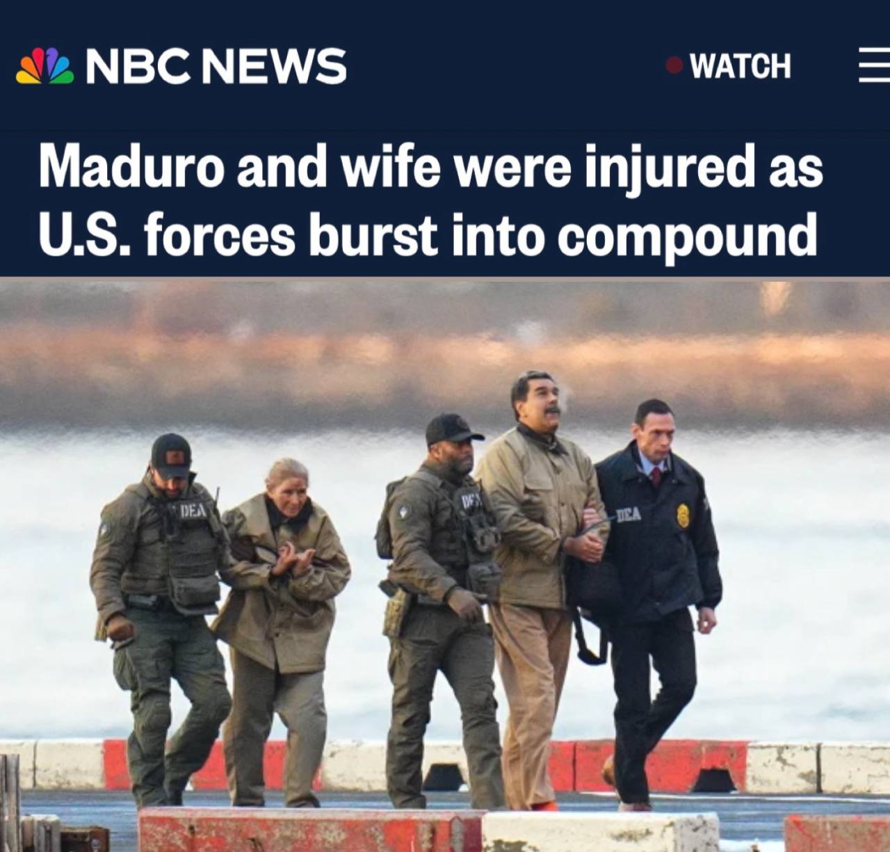 «Мадуро был ранен, когда. американские военные ворвались на территорию комплекса»: Мадуро и его жена ударились об дверь во время похищения