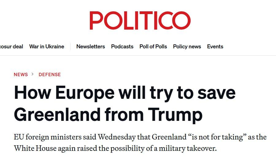 Politico: �� ��������� � ������ ������������ � ������� ��-�� ����������