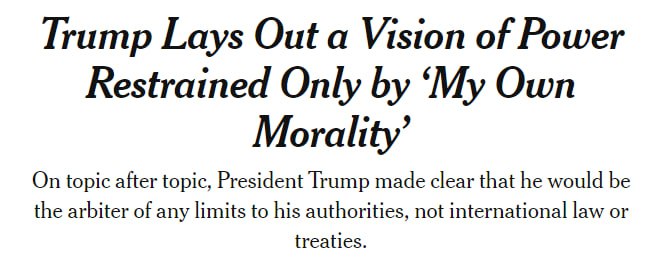 Трамп признал, что его абсолютно не интересует международное право