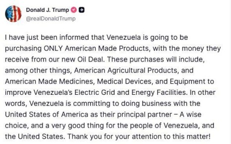 ������� ����� ������ � TruthSocial, ��� ��������� ���������� �������� ������ ������������ ��������� �� ���������� �� ������� ����� ������: