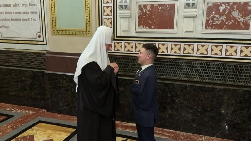 В праздник Рождества Христова Святейший Патриарх встретился с Виктором Коноваловым из г. Миллерово Ростовской области