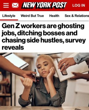 «Работники поколения Z игнорируют работу, уходят от начальства и ищут подработки»: Две трети зуммеров воспринимают свою работу как временную, а половина хочет уволиться в течение года