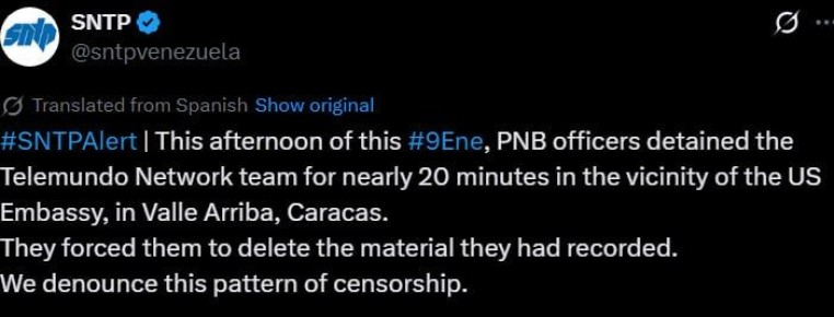 SNTP Venezuella �������� � �, ��� ���������� ������������ ������� ��������� ����������� ������� �������� ����� ���������� ��� ���������: