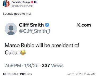 Идея назначения госсекретаря США Марко Рубио президентом Кубы понравилась Дональду Трампу