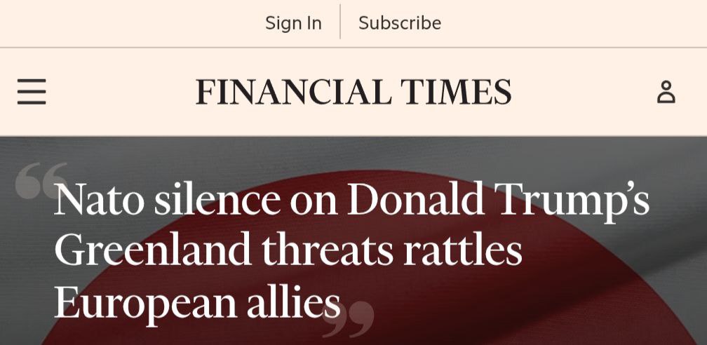 В Северной Европе отвергли слова Трампа о «российской угрозе» у Гренландии, пишет Financial Times