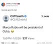 Трамп ответил на комментарий пользователя в своей соцсети, который написал, что «Марко Рубио станет президентом Кубы»