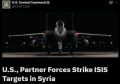 Центральное командование США (CENTCOM), сообщает в Х о проведении крупномасштабных авиаударов по целям ИГИЛ по всей Сирии около 12:30 по восточному времени