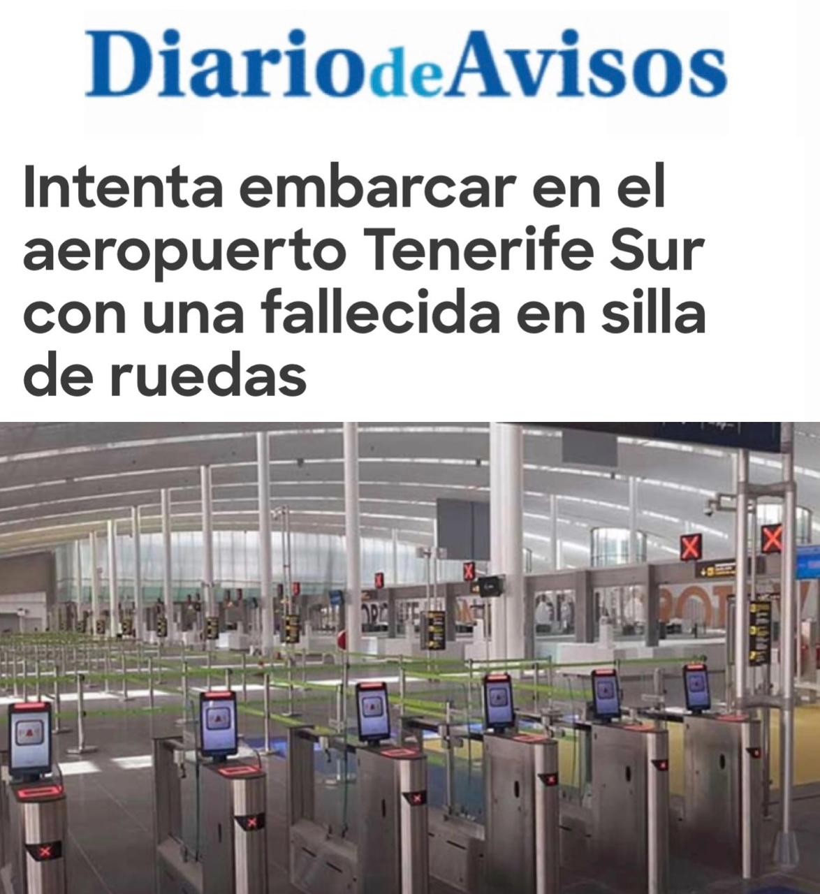 «Пытается пройти на рейс в аэропорту Тенерифе с покойной супругой в инвалидной коляске»: На Канарах мужчина хотел сесть в самолет с умершей женой