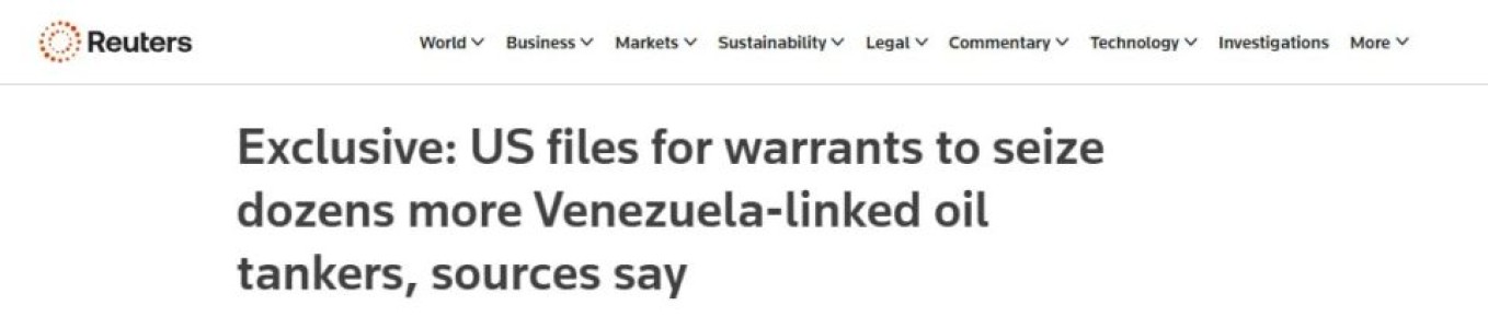 Reuters: США пытаются легализовать захваты танкеров