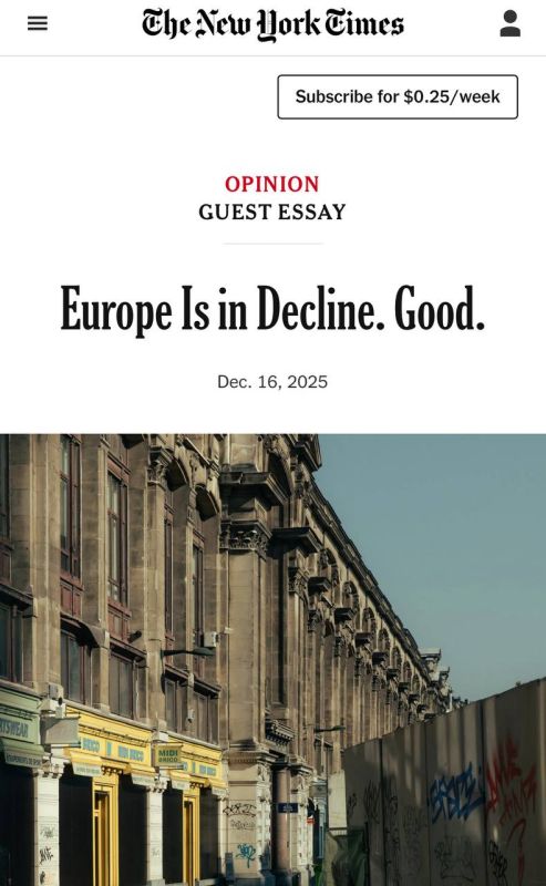 Алексей Журавлев: Лидерства Европе уже не видать, ей следует идти на поклон к сильным - The New York Times