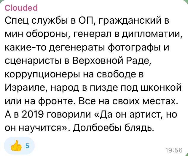 Юлия Витязева: О ситуации на Украине.. Комент из хуторского сегмента телеги к новости о том, что Зеленский встретился с Залужным