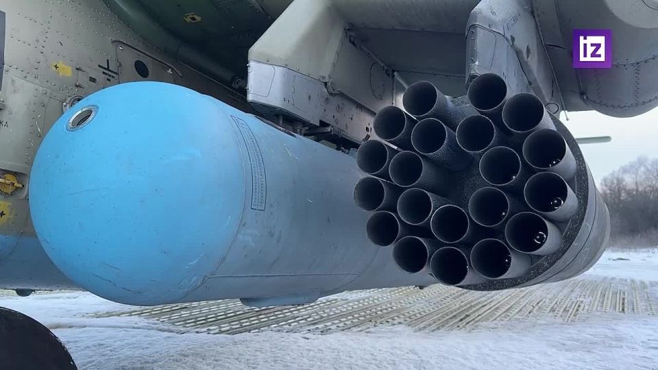 Экипаж вертолета Ми-28нм уничтожил опорный пункт ВСУ в зоне ответственности группировки войск "Север" в ходе проведения СВО