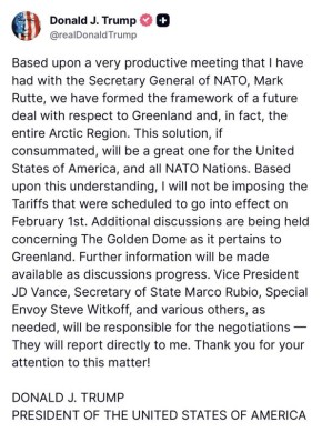 ������� ����� ������ � Truth Social, ��� �� ������� � ����� ���� ����������� ������ �������� ���������� � ��������� ����������: