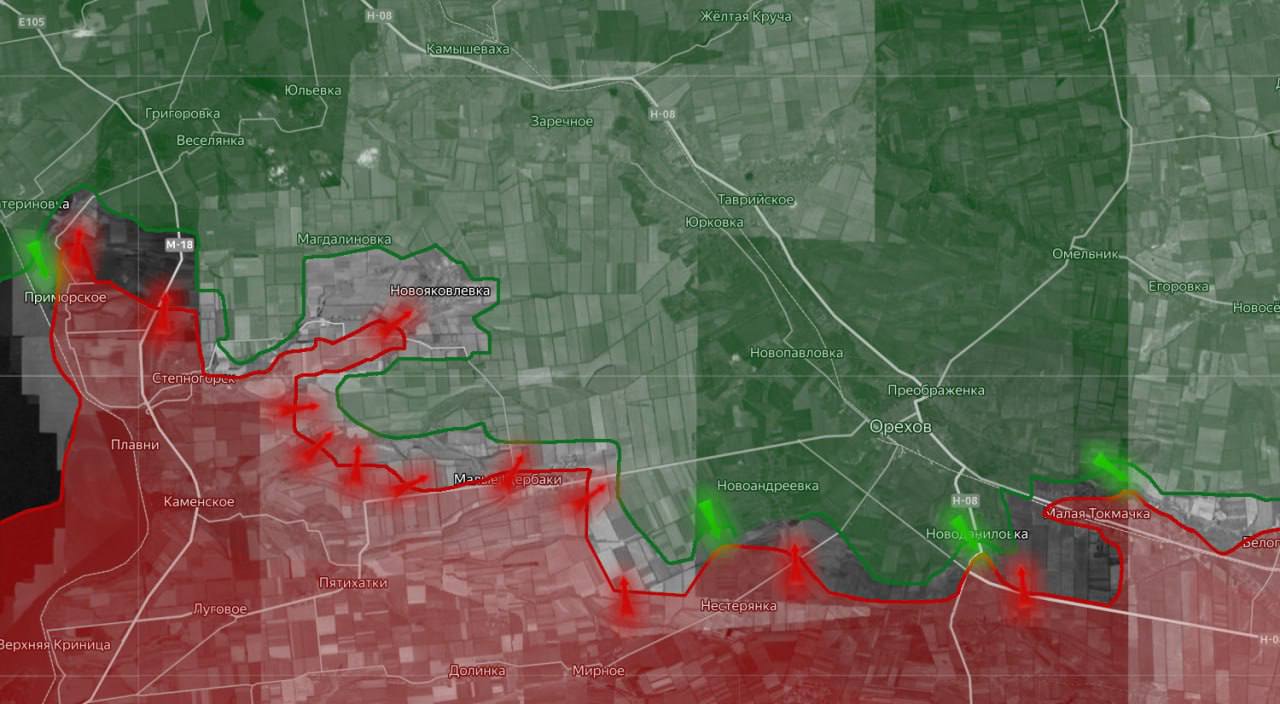 «На Запорожском направлении ВС РФ продвинулись в Приморском и по дороге на Запорожье