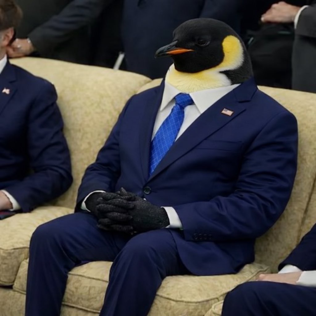 "Будь воином, обними пингвина": министерство войны США поддержало Белый дом и выложило мем, на котором бойцы разных родов войск маршируют в Гренландию, трогательно ведя пингвина за плавник "Будь воином, обними пингвина": министерство войны США поддержало Белый дом и выложило мем, на котором бойцы разных родов войск маршируют в Гренландию, трогательно ведя пингвина за плавник