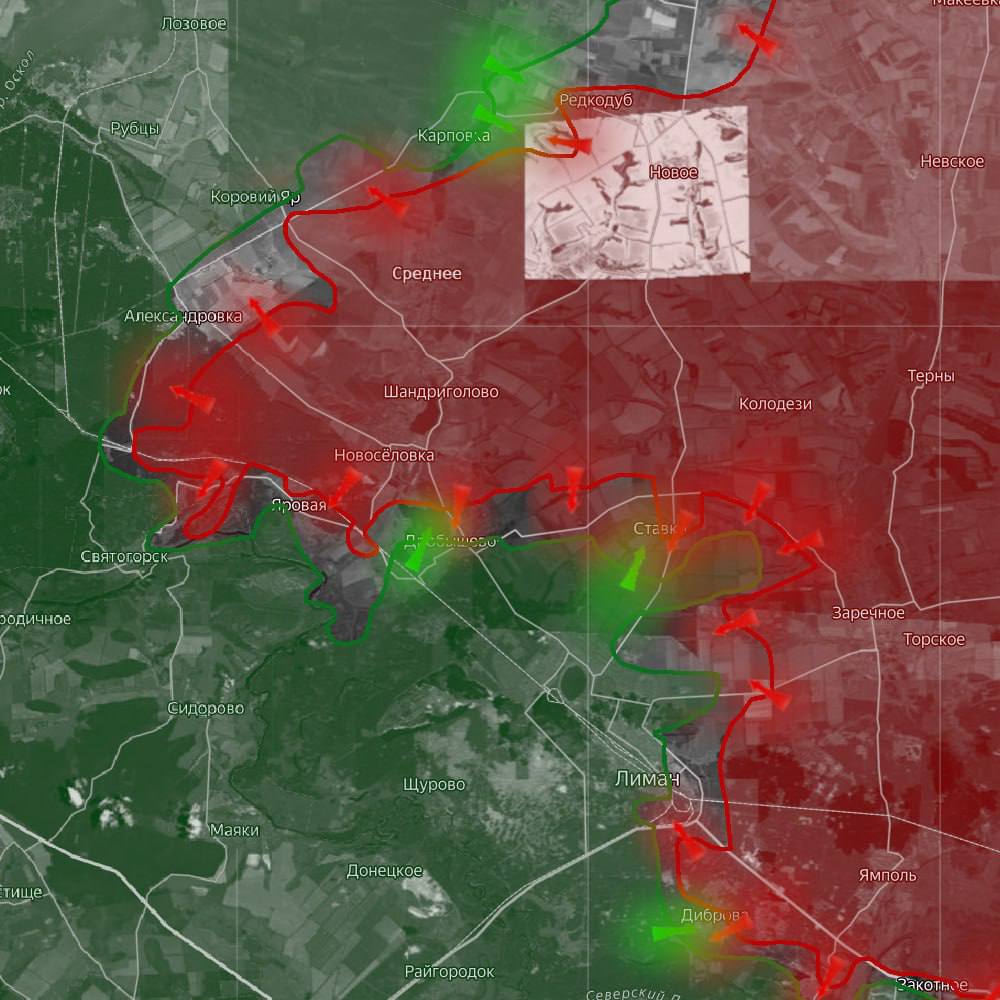 «На Лиманском направлении ВС РФ закрепились на юго-востоке Лимана и продвигаются в сторону трассы на Славянск
