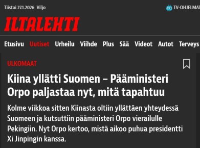 �������-������� ��������� ������� ���� � �������� ������� ������ Iltalehti ������, ��� �� ��� �� ����� ���������� � ���������� ������� � ��� ����������� ����������� ������ ����� ������ ������ � �������, �� ����� ��� �� ������